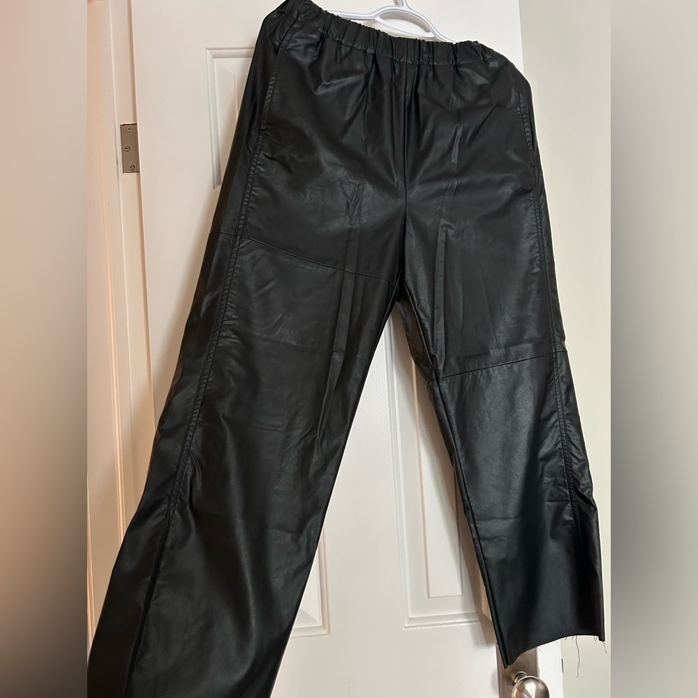 MM6 Maison Martin Margiela Black Straight Leg Pants